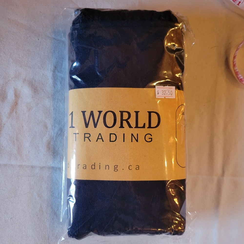 1 World Trading Black Scarf Cashmere
